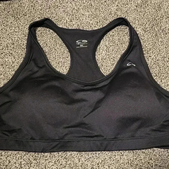 Champion Sports Bra, Racerback, Black, size XLarge - Picture 1 of 6